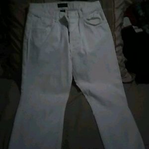 Banana Republic Mens Button Fly 30 R White Jeans